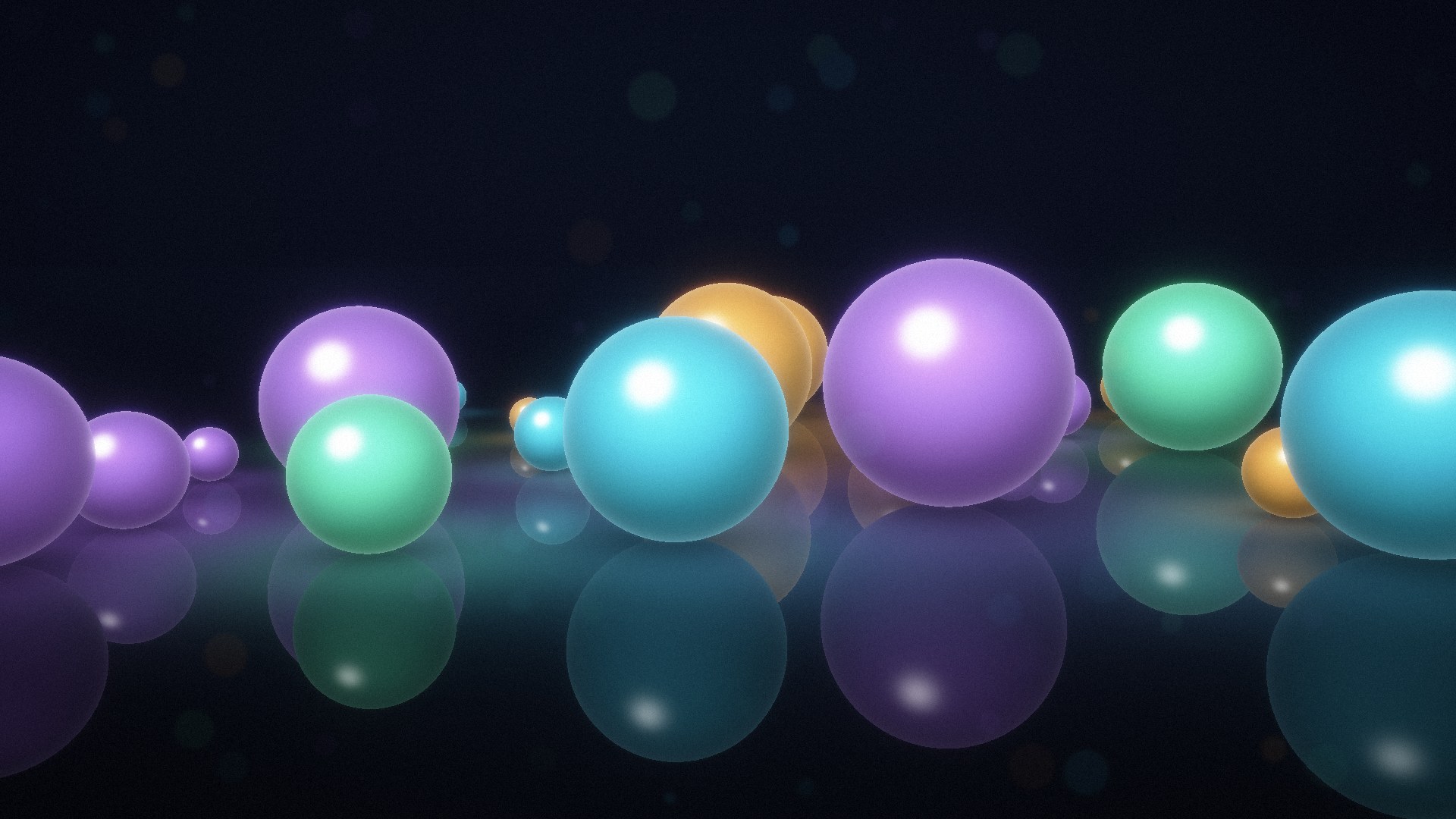 Glossy purple, cyan and orange orbs on a dark reflective surface, symbolizing Gemini 4 Argon